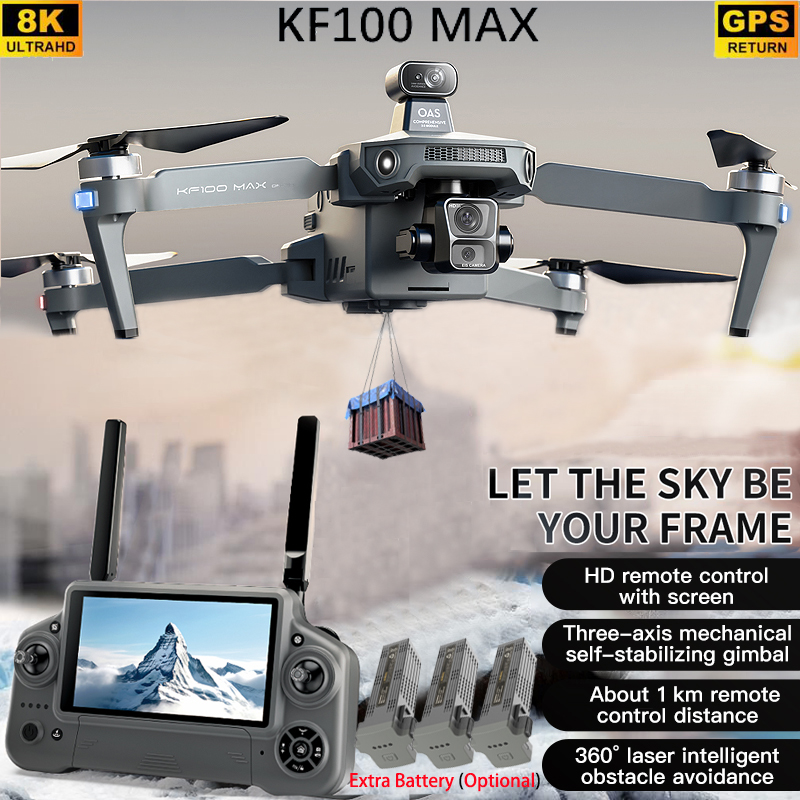 Drone Gimbal Brushless - KF100 MAX GPS Drone 4K Kamera